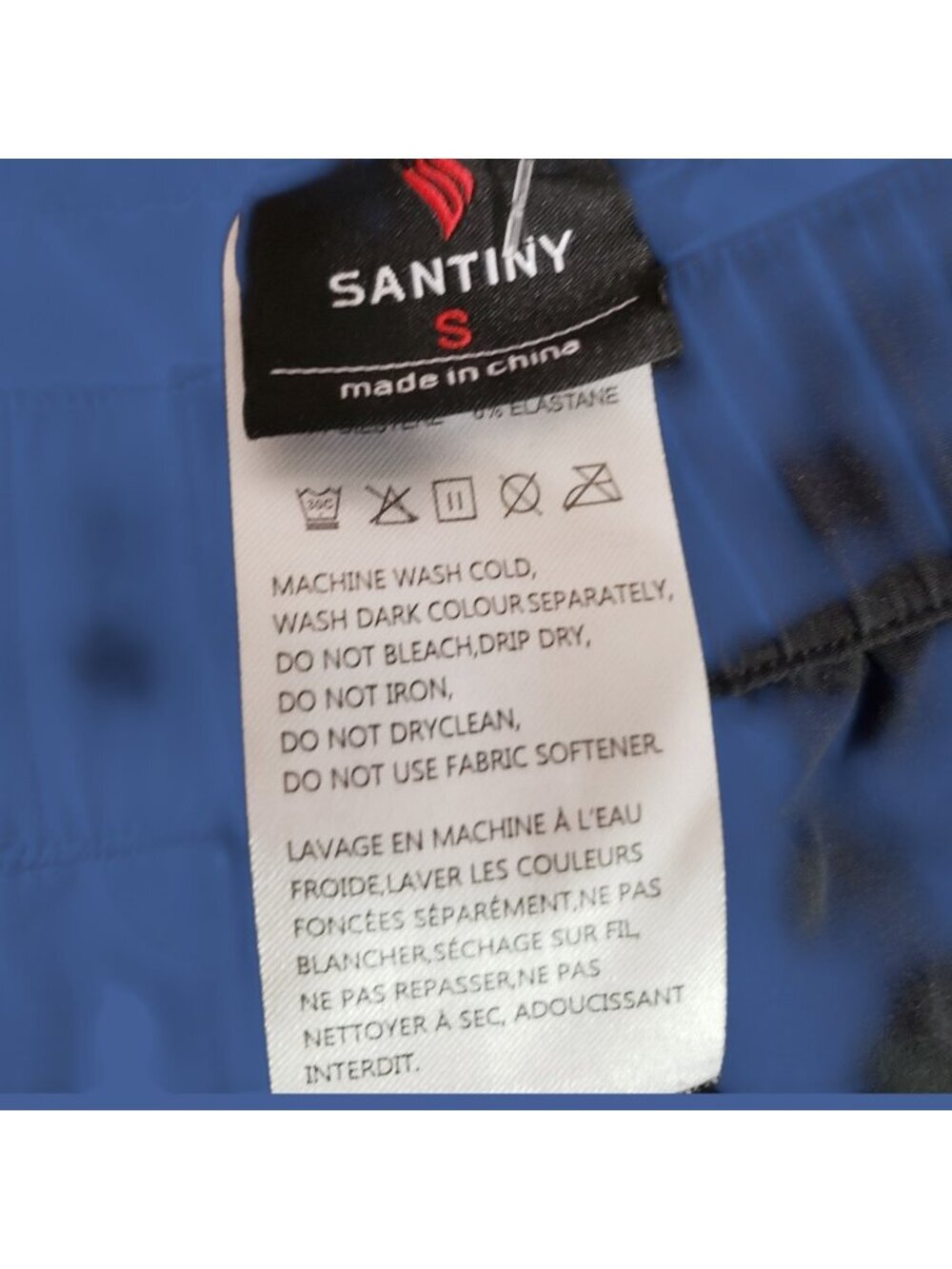 Santiny Womens Cropped Cargo Pants W/Elastic Waist & Adjustable Hem Black Small - Picture 14 of 15